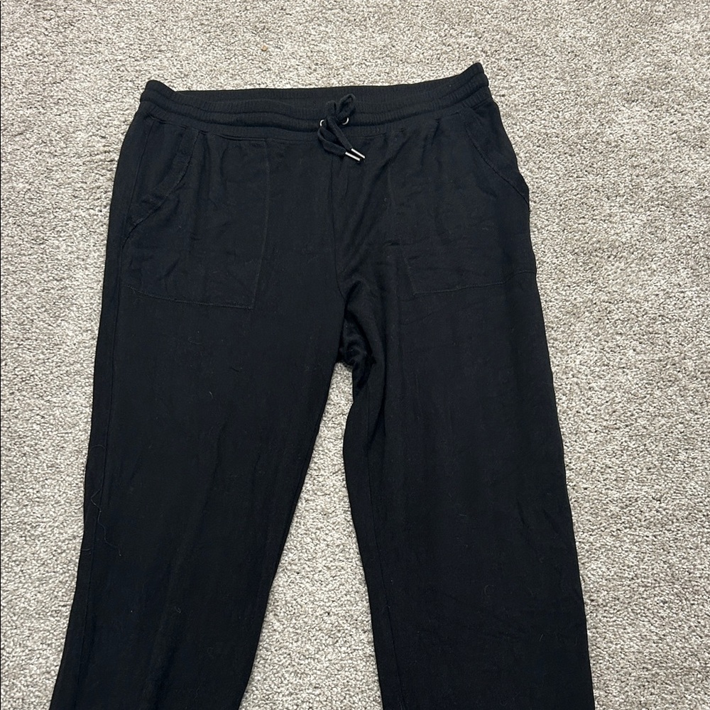 Splendid Black Drawstring Lounge Pants - image 1